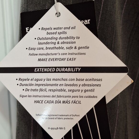 Focus 2000 Womens 12T Pants Gray Stripe Stain Resistant‎ Teflon Coated Stretch - Picture 7 of 14